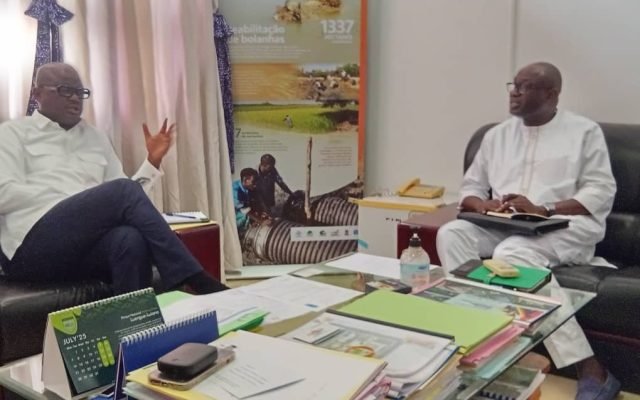 MINISTRO DO AMBIENTE RECEBE DIRETOR EXECUTIVO REGIONAL DA WETLANDS INTERNATIONAL PARA ÁFRICA OCIDENTAL E GOLFO DA GUINÉ